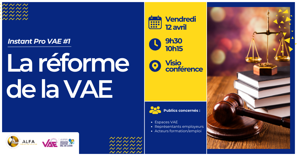 [Replay] Webinaire Instant pro VAE#1 : la réforme de la VAE | Gip Alfa